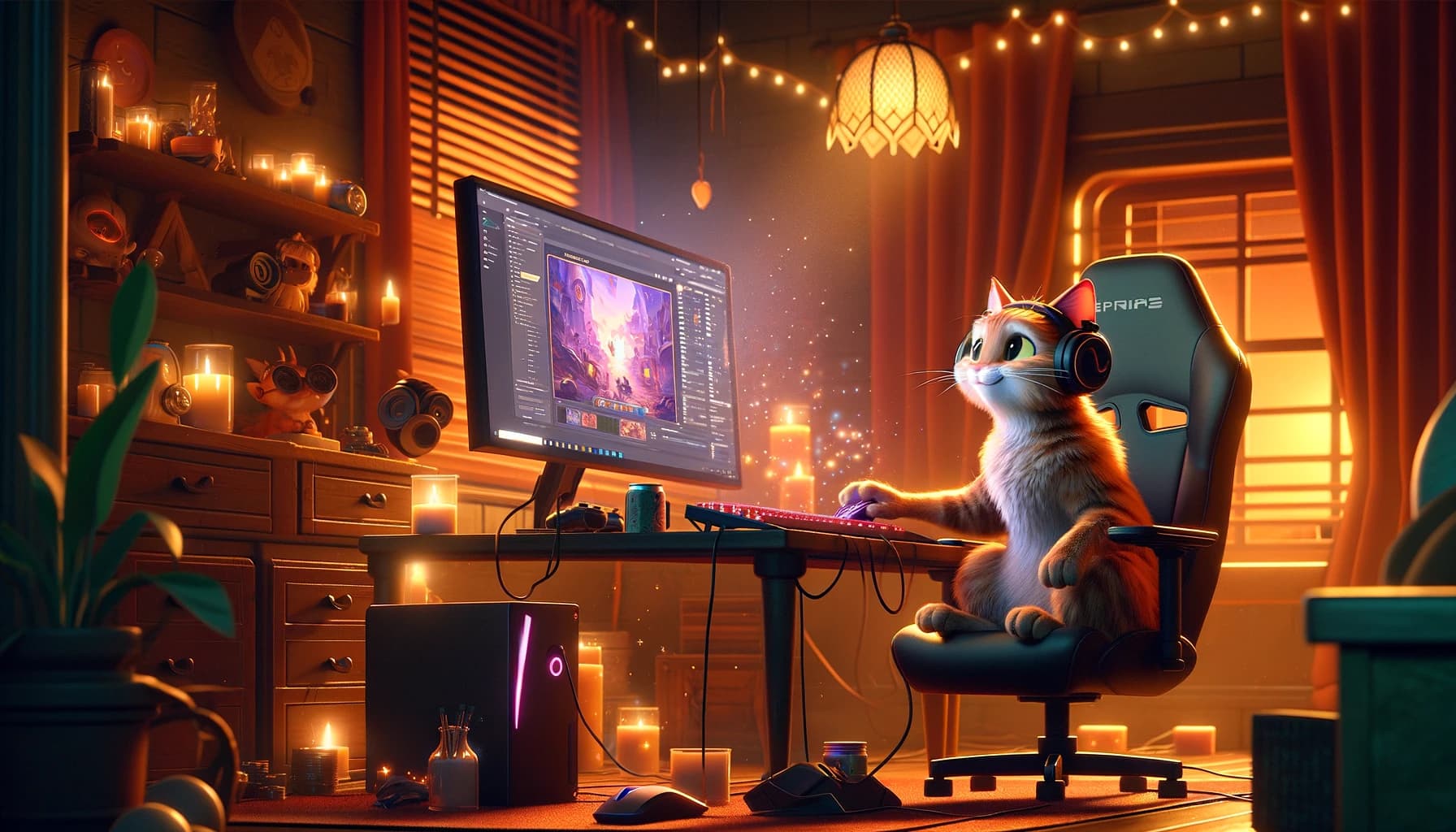 Random game generator | Cat playing games